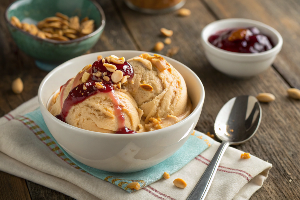 peanut butter and jelly ice cream