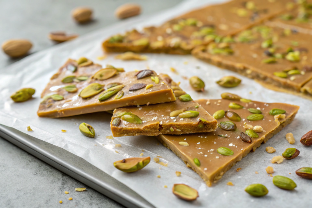 Pistachio brittle