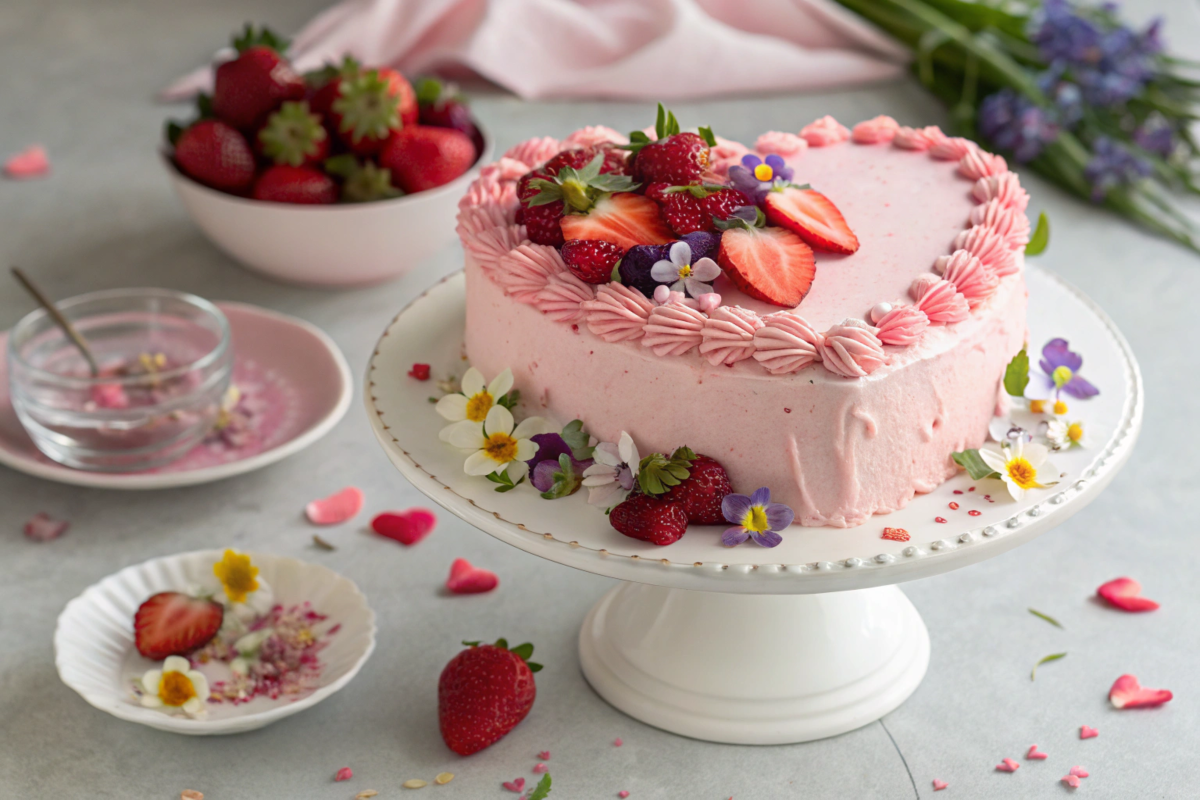 heart shaped cake