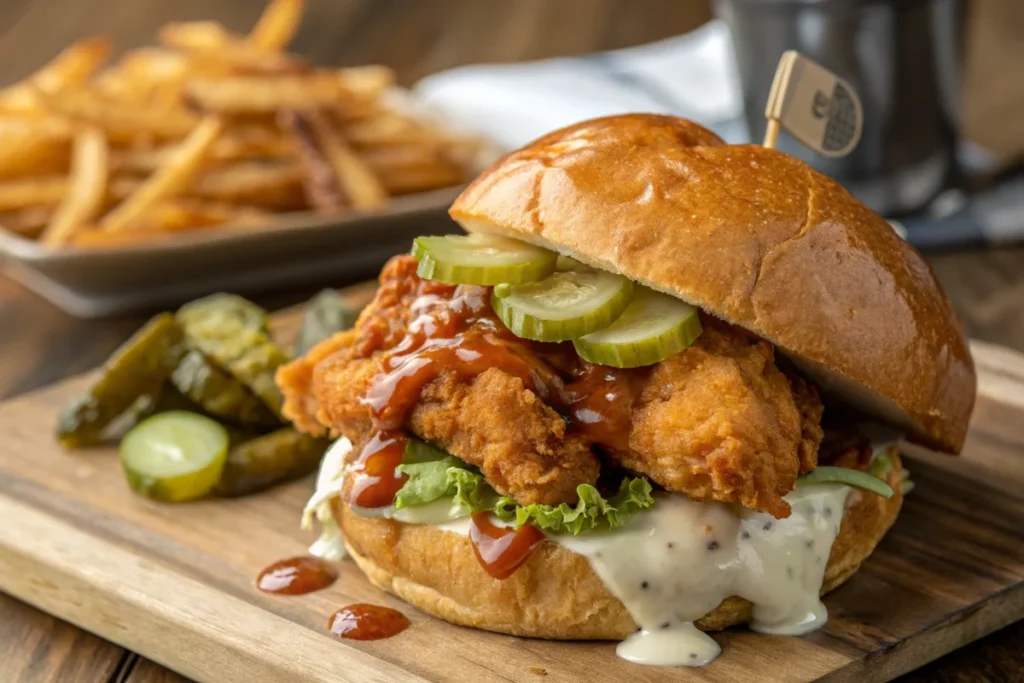 hot honey chicken sandwich