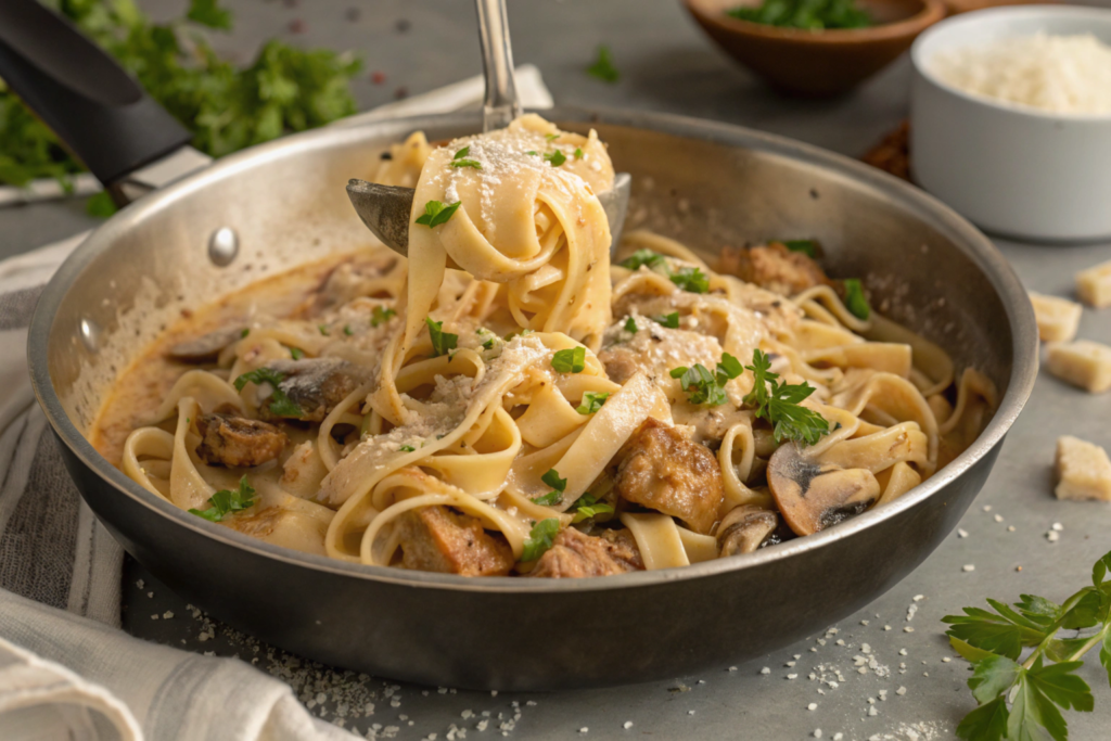 Chicken Marsala Fettuccine