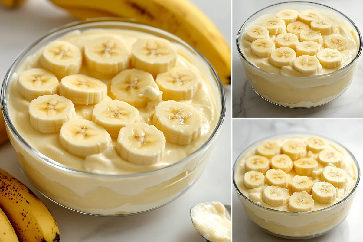 What makes bananas not turn brown in pudding