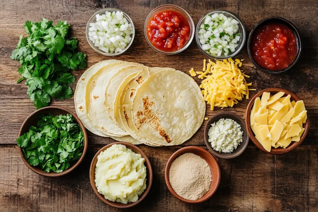 What are potato tacos made of