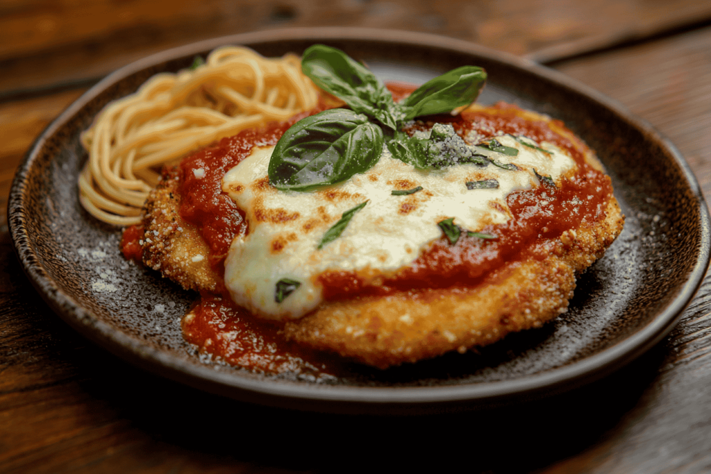 difference between chicken parmigiana and chicken parmesan