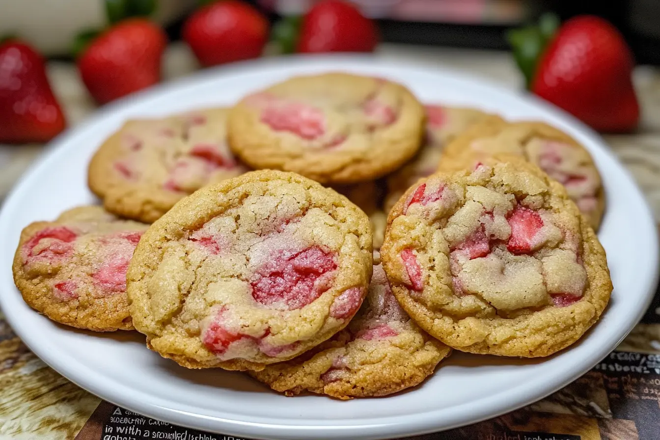 strawberry cake mix cookies