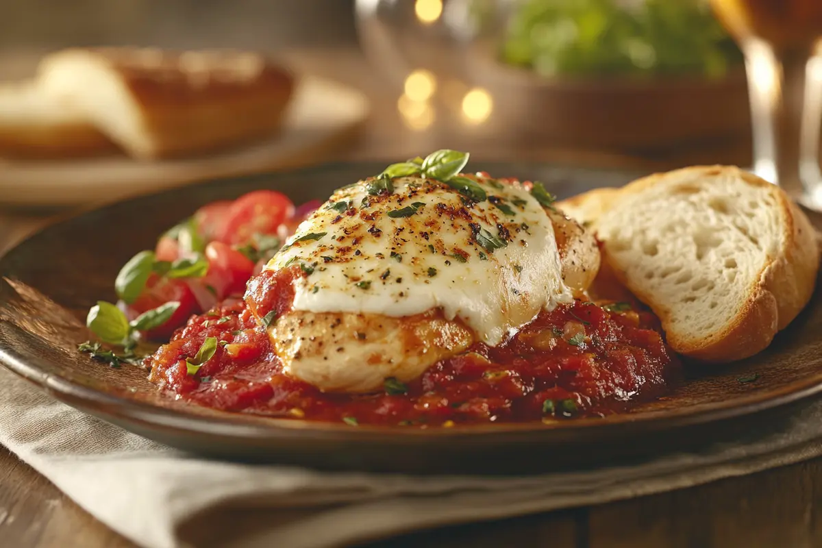 Chicken with marinara sauce
