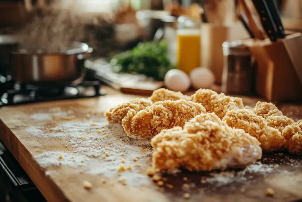 Crispy Chicken Tortellini Alfredo