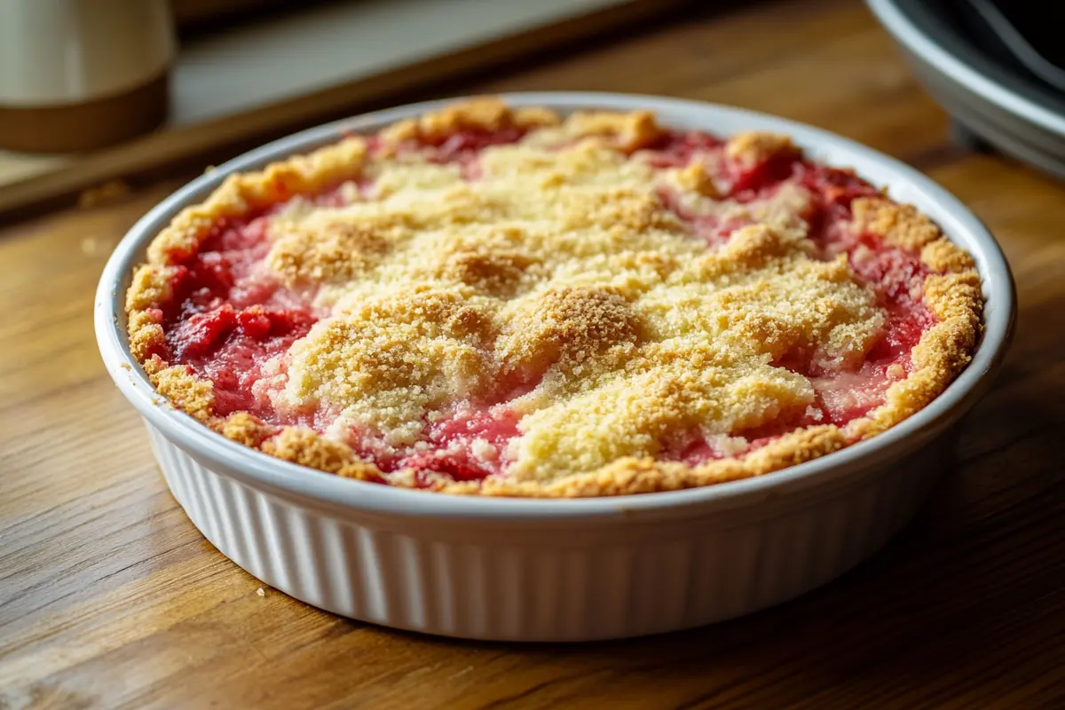 Strawberry Cheesecake Dump Cake