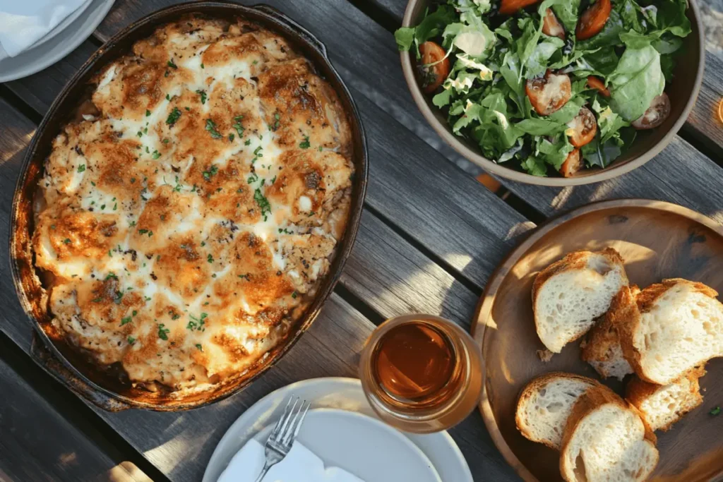 What goes with chicken casserole