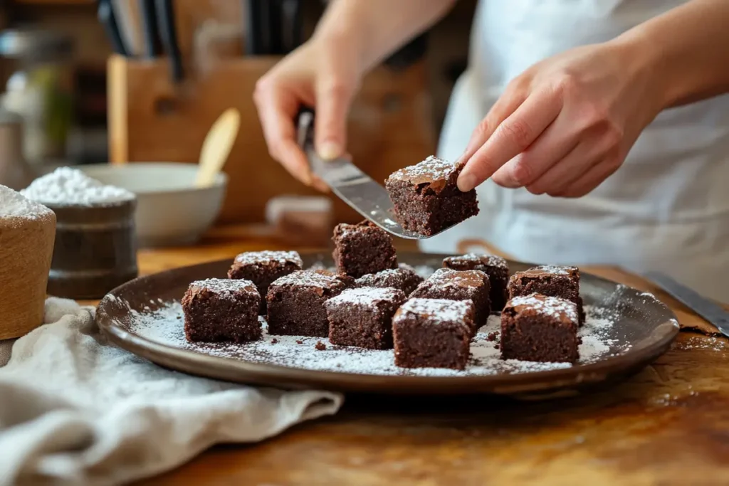 get brownie bites out of a pan