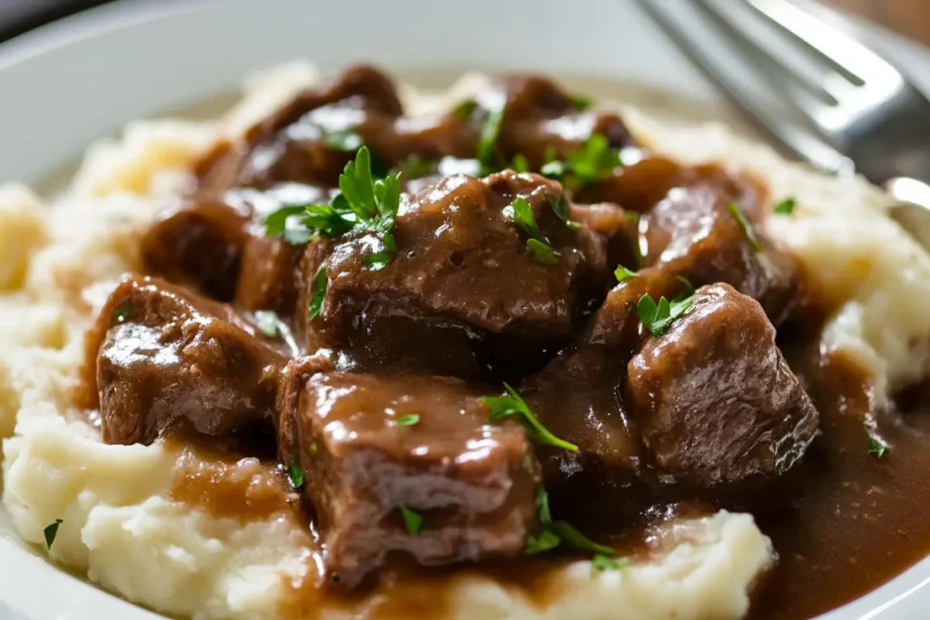 How to make beef tips tender in a crock pot
