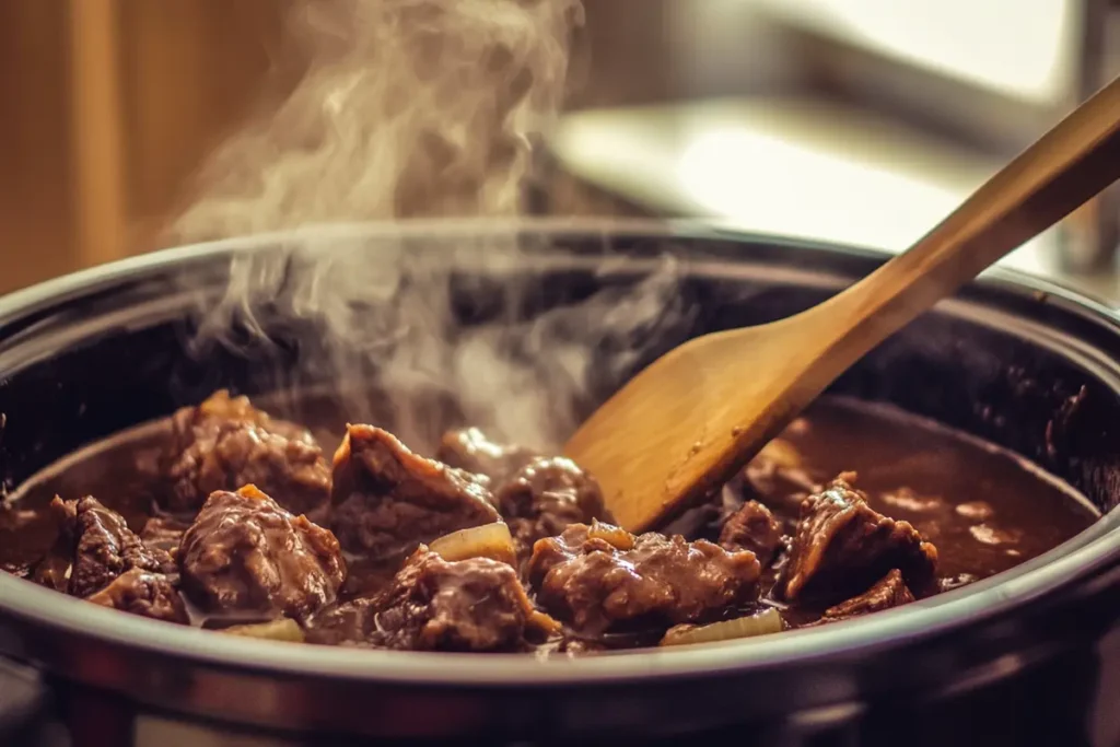 How to make beef tips tender in a crock pot