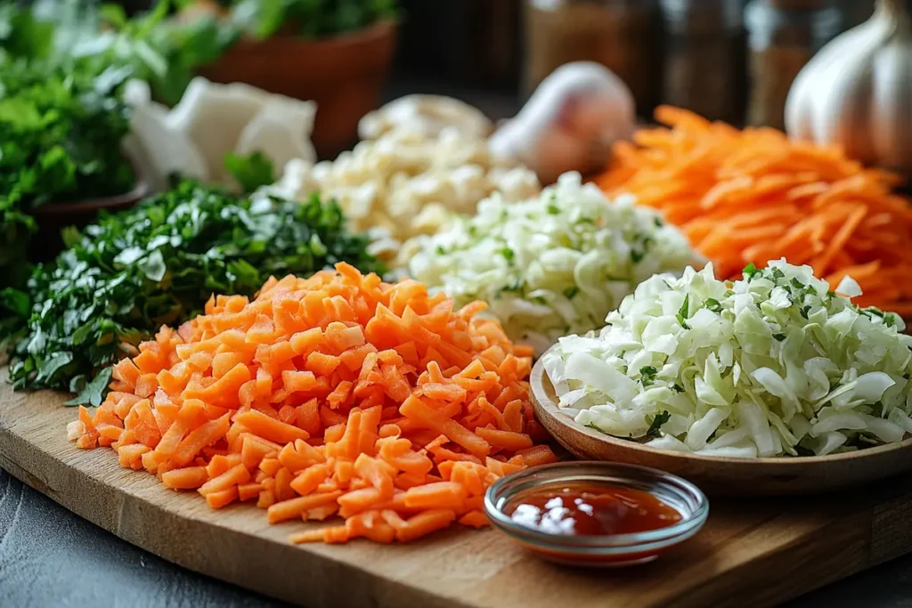What is egg roll filling made of