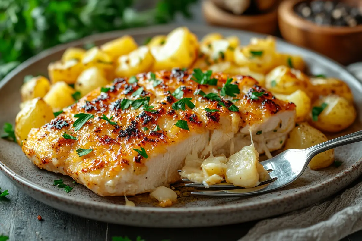 Garlic Parmesan Chicken and Potatoes