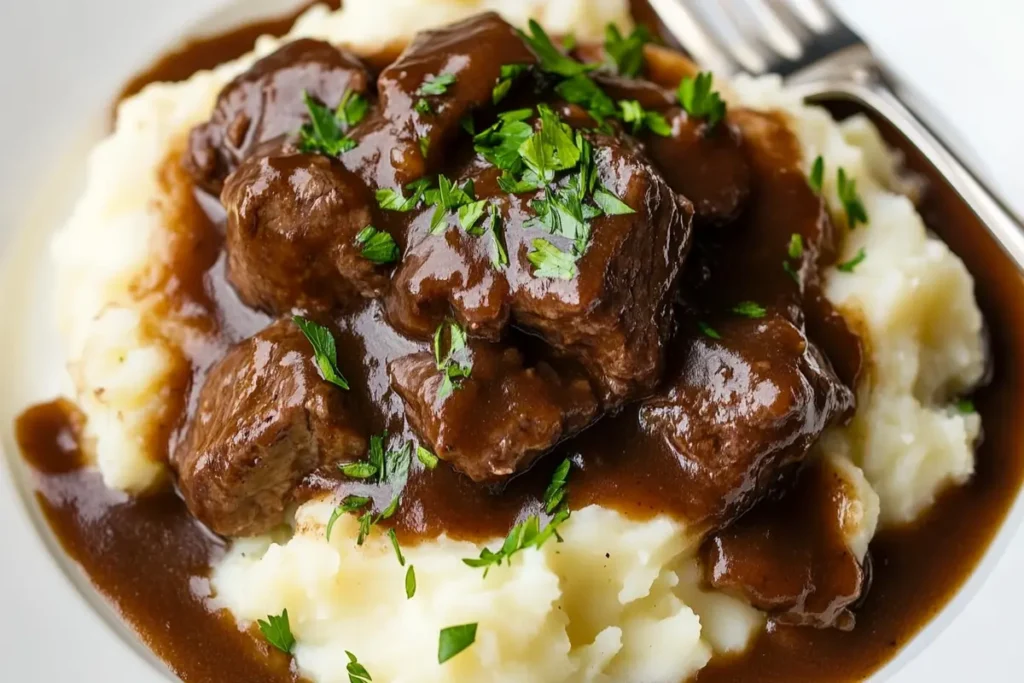 Crock Pot Beef Tips and Gravy