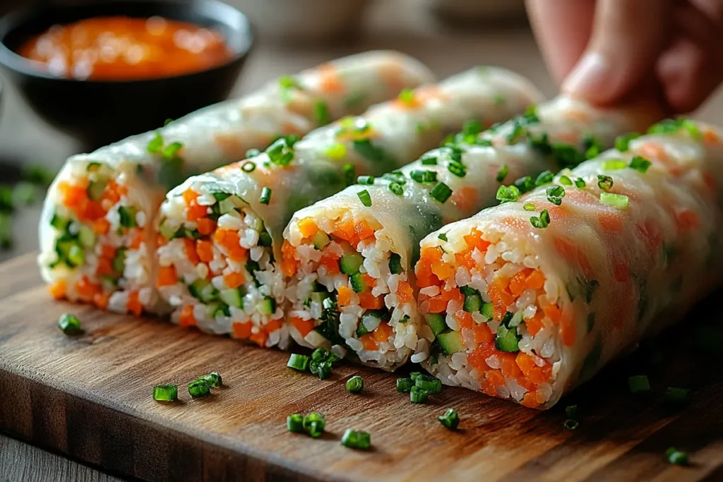 What is the difference between an egg roll and a vegetable roll